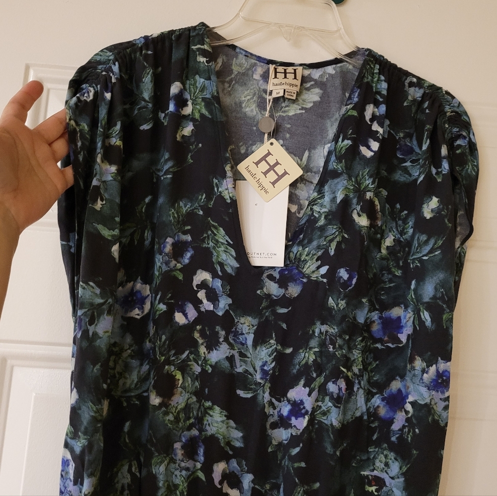 Haute Hippie Tangled Up In Blue High Low Maxi Dress - Picture 3 of 9